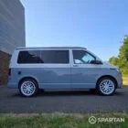 VW T6.1 SWB with full spartan conversion in Squirrel Grey & Candy White with 20" white alloy wheels