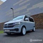 VW T6.1 SWB with full spartan conversion in Squirrel Grey & Candy White with 20" white alloy wheels