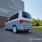 VW T6.1 SWB with full spartan conversion in Squirrel Grey & Candy White with 20" white alloy wheels